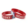 Silikonový náramek Český hokej červený