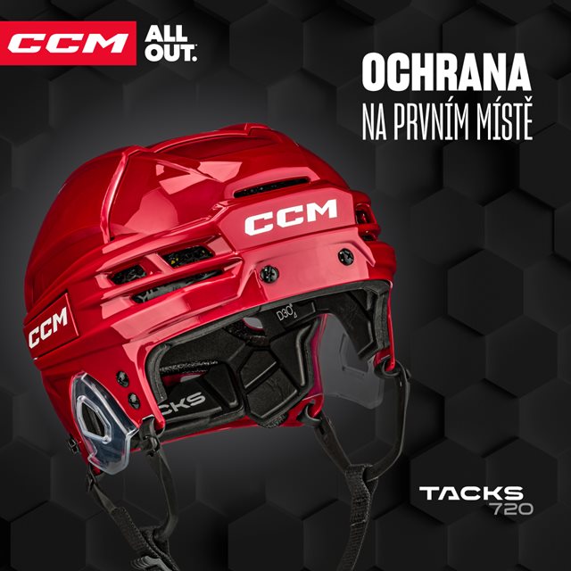 Helma CCM Tacks 720: ochrana hlavy s profi prvky.